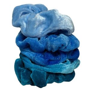 Forever 21 | 5-Pack Shades of Blue Velvet Scrunchies Hair
Ties NWOT